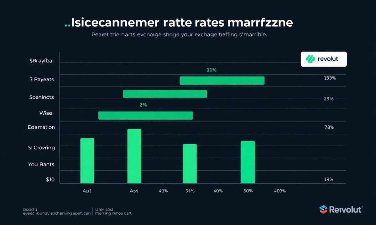 Bar chart comparing exchange rate margins across banks, PayPal, Wise, and Revolut
